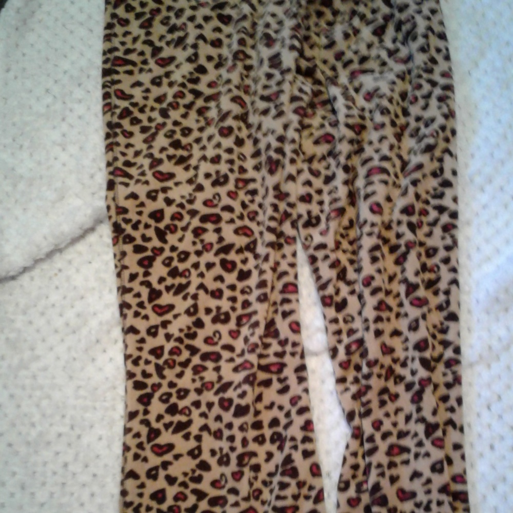 spotted cheetah pajama pants